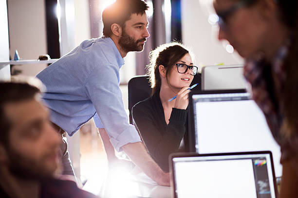 istock Group of young colleagues 537627264