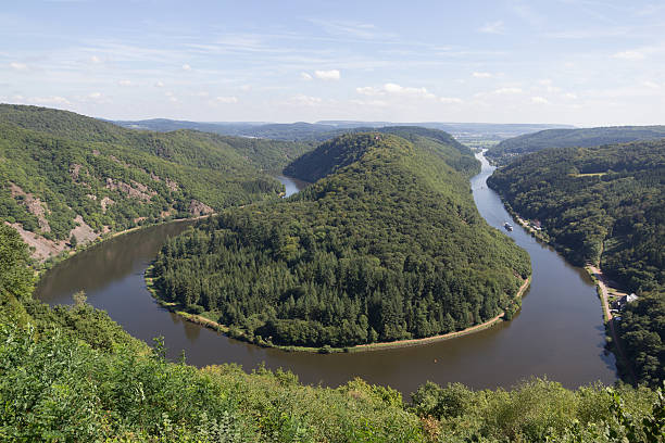 istock Saarschleife - The Saar river curving near Mettlach, Germany. 537628450
