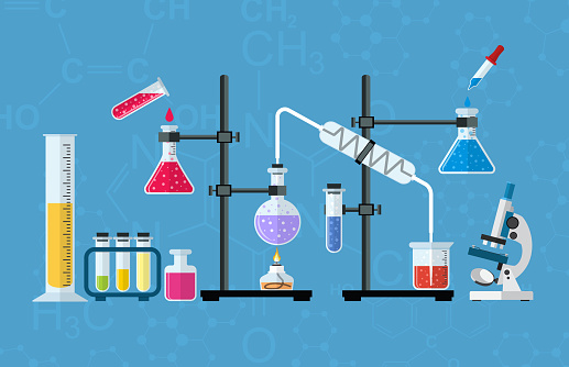 Chemical Glassware Laboratory Stock Illustration - Download Image Now -  Laboratory, Beaker, Cartoon - iStock