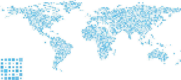 World Map - Pattern Design vector art illustration