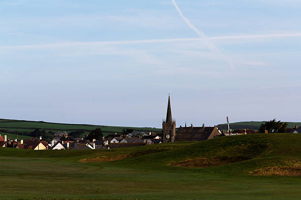 istock View of a church in Bude from the golf course 537632474
