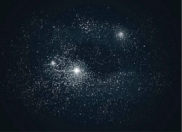 Vector illustration of Night starry  sky with stars and milky way.