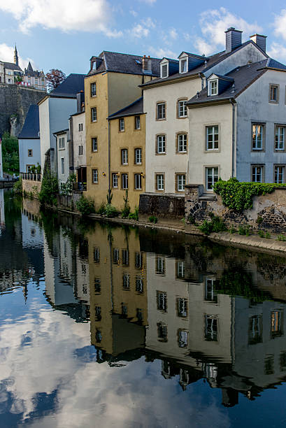 istock Buildings reflecting in the Alzette river in  Luxembourg 3 537635274