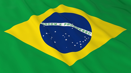 Brazilian Flag HD Background - Flag of Brazil 3D Illustration