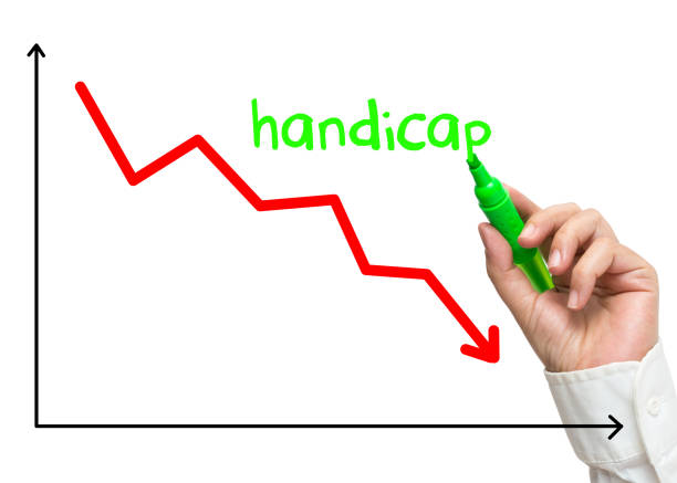 istock Woman hand drawing graph of HANDICAP 537638638