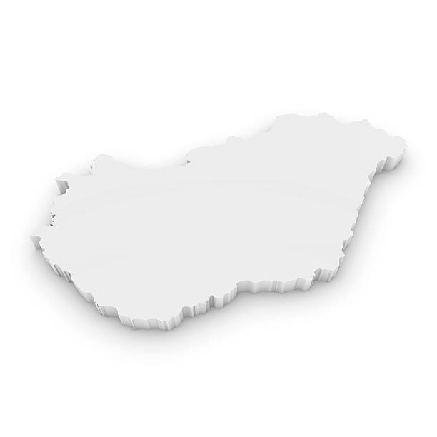 istock White 3D Illustration Map Outline of Hungary Isolated on White 537639280