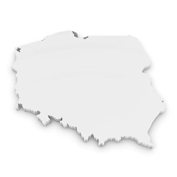 istock White 3D Illustration Map Outline of Poland Isolated on White 537639318