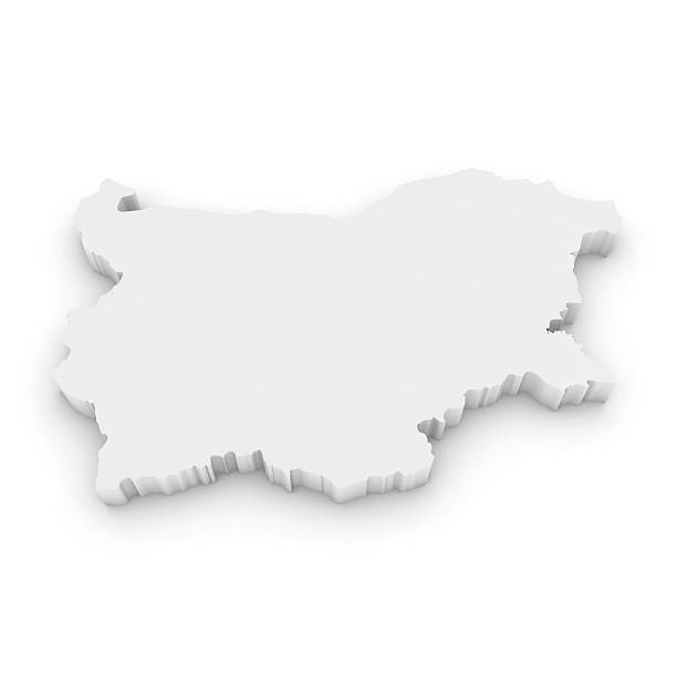 istock White 3D Illustration Map Outline of Bulgaria Isolated on White 537639372