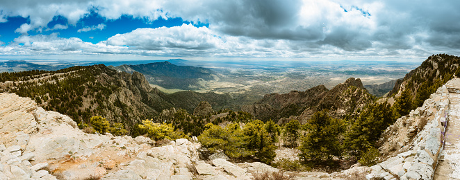 Albuquerque Panoramic view from Sandia Peak. New Mexico.