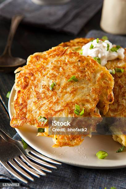 Homemade Boxty Irish Potato Pancakes Stock Photo - Download Image Now - 2015, Baked, Breakfast