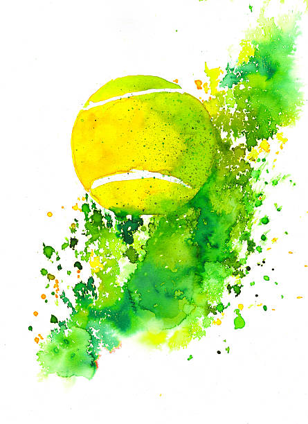 stockillustraties, clipart, cartoons en iconen met tennis - tennisbal