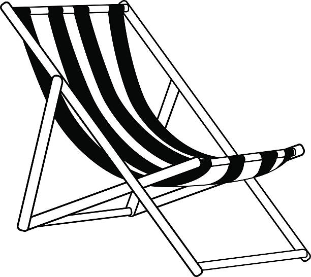 ilustrações, clipart, desenhos animados e ícones de praia espreguiçadeira - chair beach chaise longue isolated