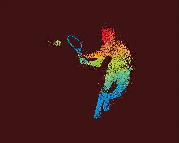 Vector illustration of Tennis Player Illustration Star
