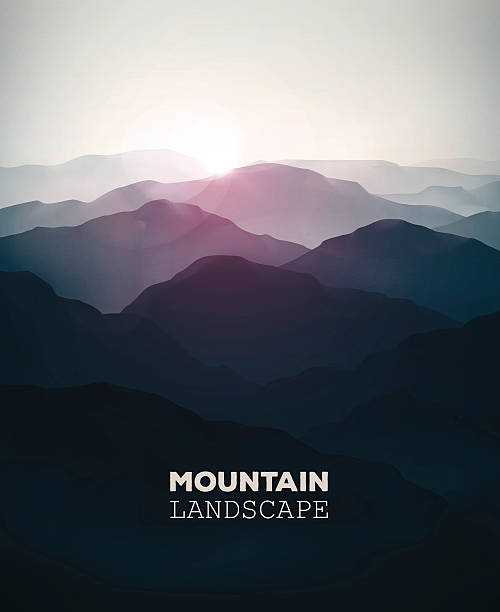 горный ландшафт - mountain mountain range aerial view himalayas stock illustrations