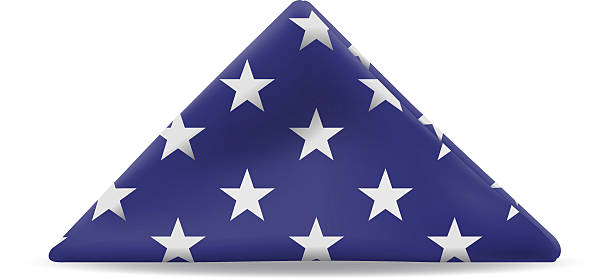 Folded U. S. Flag United States Flag folded in a triangle. EPS version 10 with Gradient Mesh and transparencies. folded stock illustrations