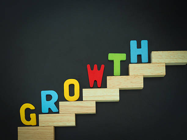 istock Wood stacking as step stair with 