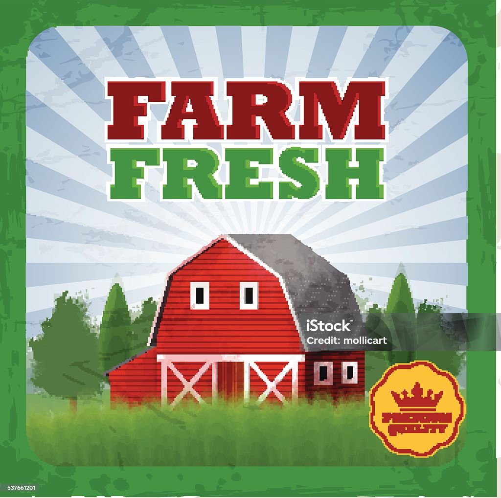 Farm Fresh Vector Fresh Farm Stock Illustration - Download Image Now - 2015, Agriculture ...