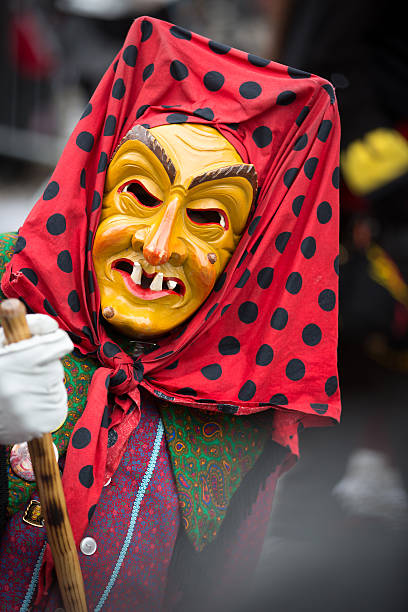 Carnival procession in Durlach (Baden) with traditional masks Karlsruhe, Germany - February 15, 2015: Carnival procession in Durlach (Baden) with traditional masks  karlsruhe durlach stock pictures, royalty-free photos & images