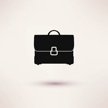 briefcase Icon in the flat style. vector