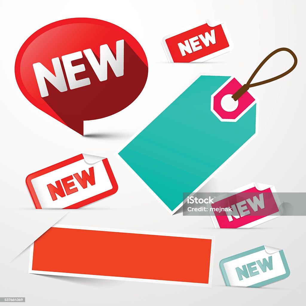 New Edition Vector Label New And Empty Paper Vector Labels Set Stock Illustration - Download ...