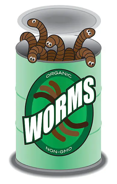 Vector illustration of Can of Worms