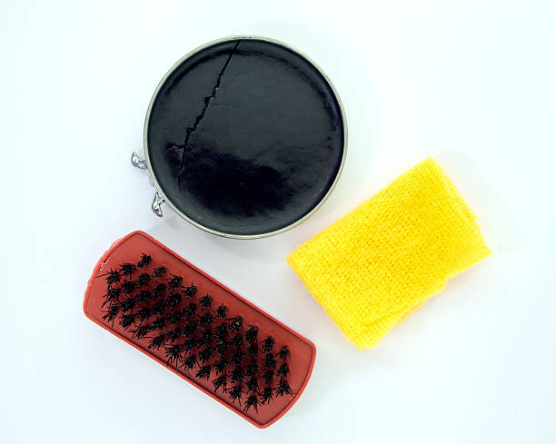 istock Shoe polish and brush 537675219