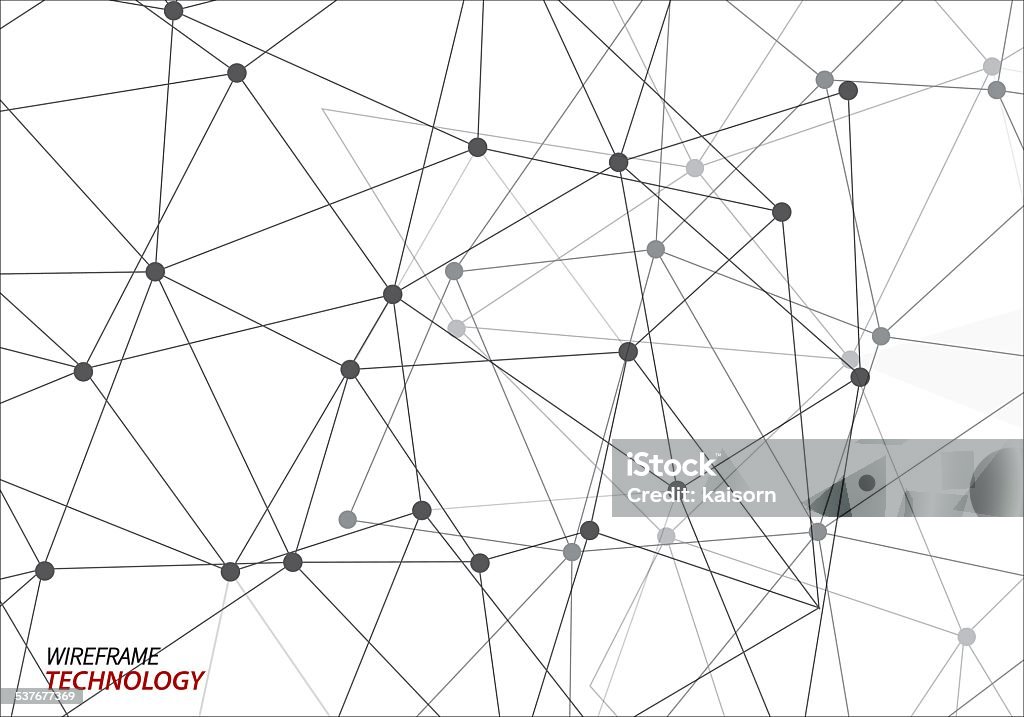 Simple Background Wire Frame Wire Frame Technology Background Stock Illustration - Download Image ...
