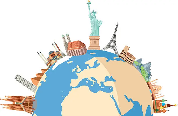 Vector illustration of World travel