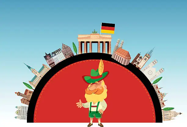 Vector illustration of Germany travels