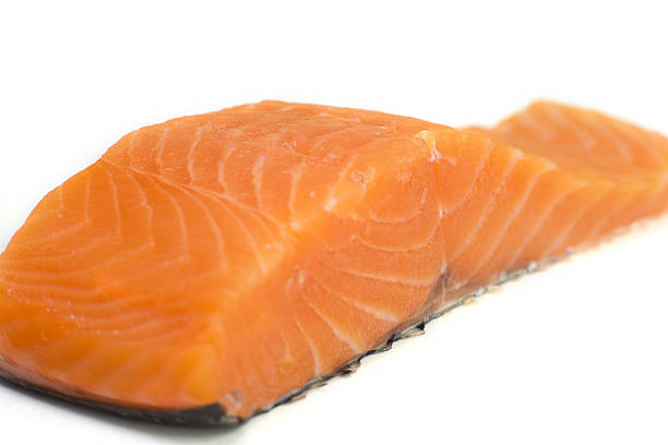 istock Close up of fresh salmon peace isolated 537688584