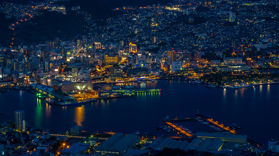 Night view of Nagasaki, Japan. One of the greatest night views in the world.