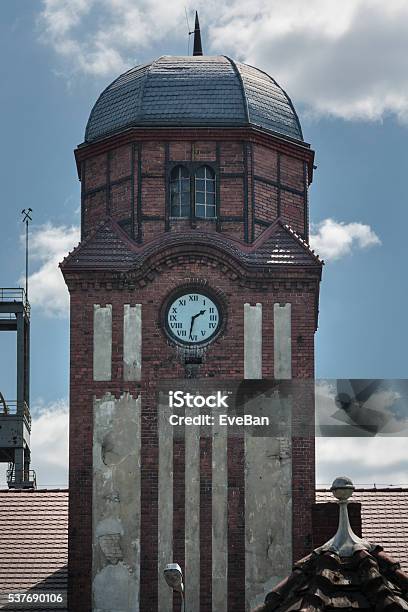 Clock Tower Historic Guildhall Coal Mine Bielszowice Stock Photo - Download Image Now