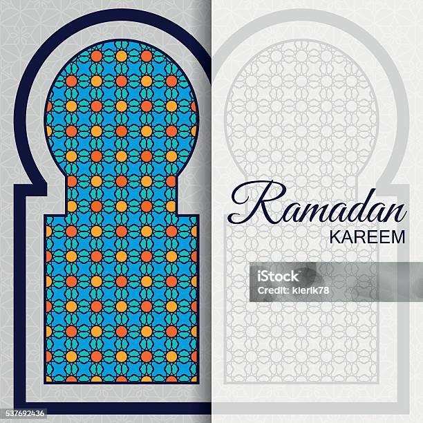 Ramadan Kareem Greeting Card Stock Illustration - Download Image Now - Abstract, Arabia, Arabic Style