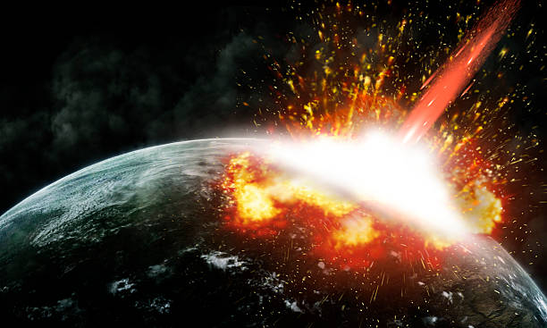 istock Collision of an asteroid with the Earth 537697098