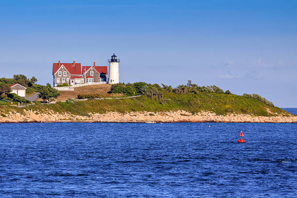 Nobska Lighthouse, Cape Cod, Massachusetts. stock photo
