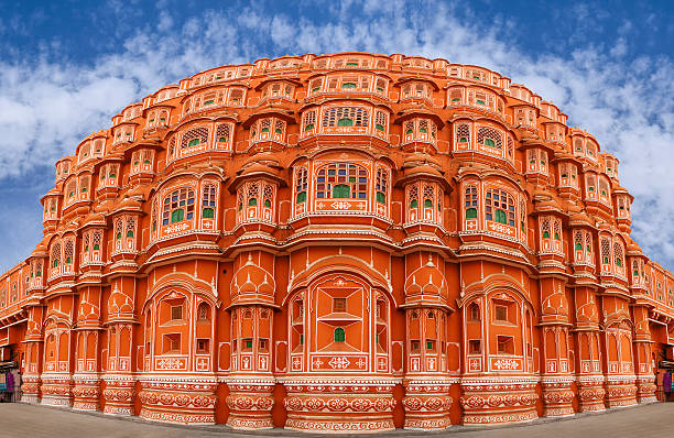 panorama pałac wiatrów palace (pałac wiatrów), jaipur, radżastan - hawa zdjęcia i obrazy z banku zdjęć