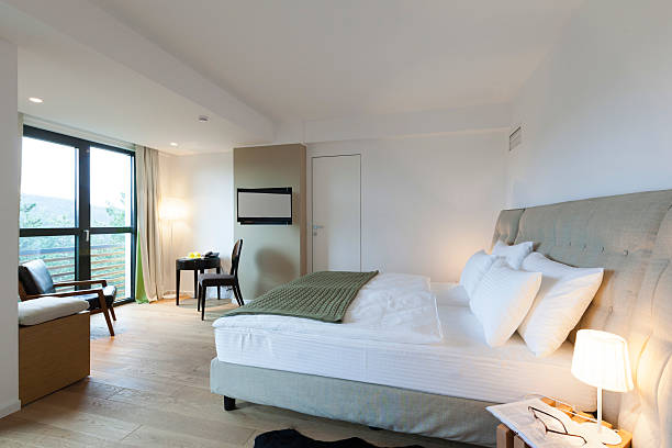 istock Interior of a bright hotel room 537701971