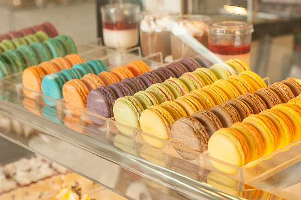 istock colorful macarons in bakery shop 537702055