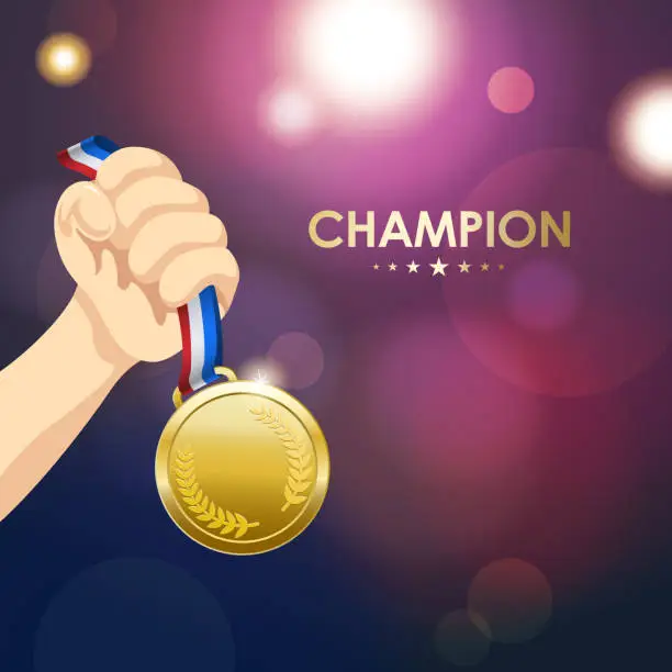 Vector illustration of Winner Medal