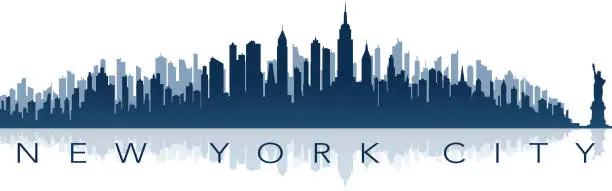 Vector illustration of new york greeting card