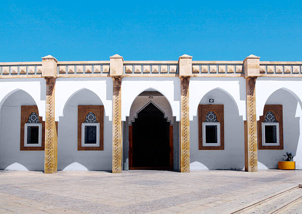 Agadir, Morocco - November 11, 2014: Arabic architecture at Loubnan Mosque, Agadir, Morocco