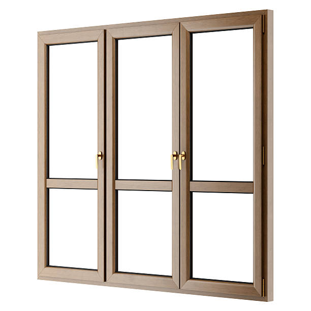 istock brown wooden window isolated on white background 537709592