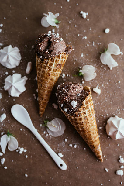 istock chocolate ice cream arrangement with  flowers 537710084