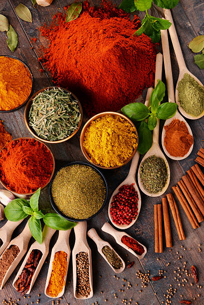 istock Variety of spices on kitchen table 537710486