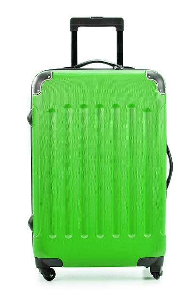 istock Large green polycarbonate suitcase isolated on white 537710750
