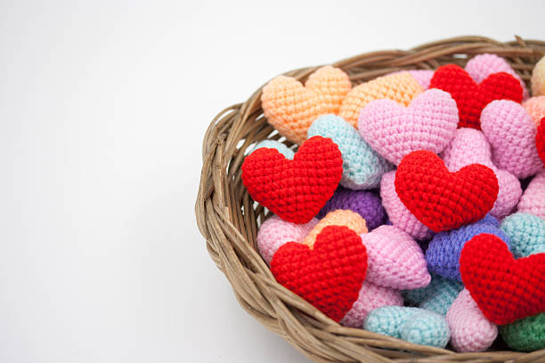 istock Yarn hearts in the basket. 537714069