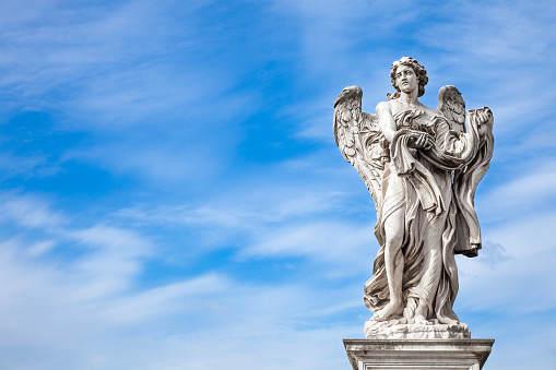 Angel statue along Sant'Angelo bridge in Rome