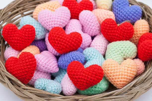 istock Yarn hearts in the basket. 537714285