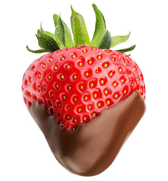 istock strawberry with chocolate isolated on the white background 537714530