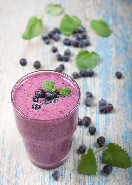 istock Cocktail of fresh blueberries with yogurt. 537714939